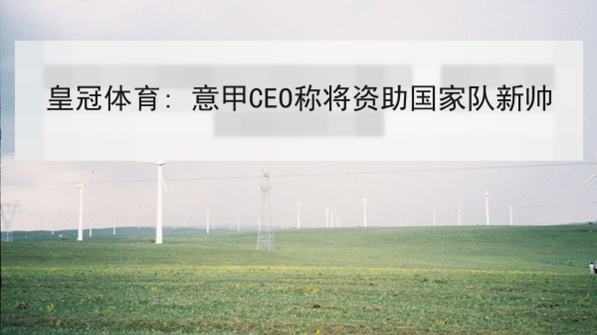 皇冠体育: 意甲CEO称将资助国家队新帅 皇冠体育: 意甲CEO称将资助国家队新帅